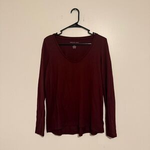 American Eagle Outfitters | Soft & Sexy Plush Burgundy Long Sleeve Top